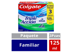 Crema dental. Colgate Triple Acc X 125 X 3