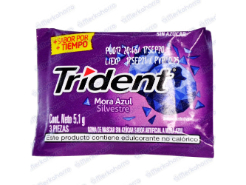 Chicle Trident Mora Azul 3 und 5.1 g