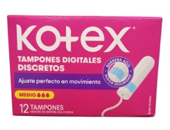 Tampones Kotex Digitales Medio 12 und
