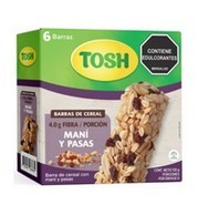 Barra Cereal Tosh Maní Pasas X 6 138 g