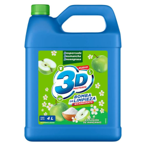 Detergente 3 D Líquido Multiusos Manzana 4 l