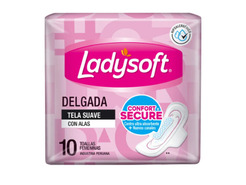 Toallas higiénicas Ladysoft Delgada con Alas 10 und