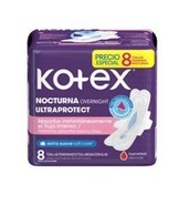Toallas higiénicas Kotex Nocturnas 8 und