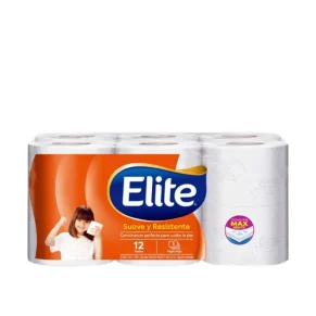 Papel higiénico. Elite Suave y Resistente X 12