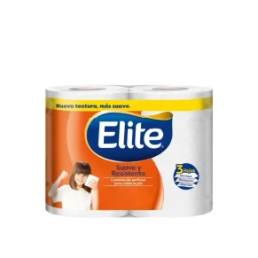 Papel higiénico. Elite Suave y Resistente X 4