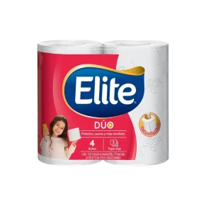 Papel higiénico. Elite Dúo 4 rollos 380 g