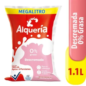 LECHE DESCRE 0 GRASA ALQUERIA X 1100 ML