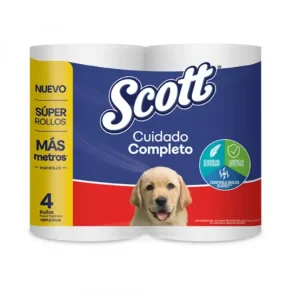 Papel higiénico. Scott Cuidado Completo X 4 R 416 g
