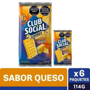GALLETAS CLUB SOCIAL QUESO X 6 UND