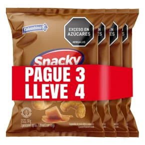 Pasabocas Snacky Caramelo X 4 50 g C/u